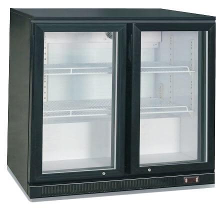 2 DOOR 900MM BEER FRIDGE 900X 505X 890H SLIDING DOOR