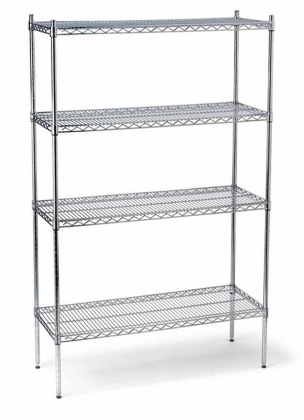 4 TIER CHROME 900 X 450 SHELVING