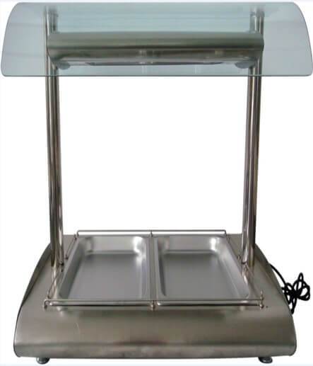 TABLE MODEL CURVED SHAPE 2 DIV BN MARIE CW O/H GLASS