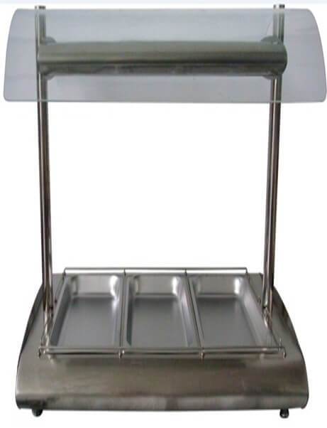 TABLE MODEL CURVED SHAPE 3 DIV BN MARIE CW O/H GLASS