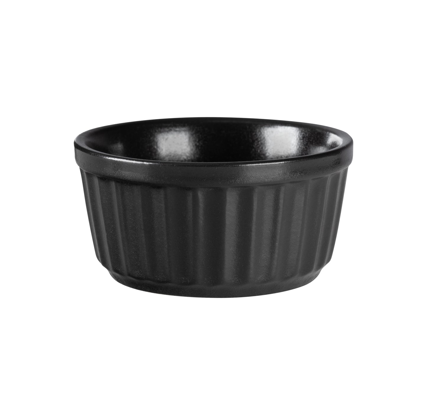 TEMPEST - BLACK - RIBBED RAMEKIN - 9CM (24)