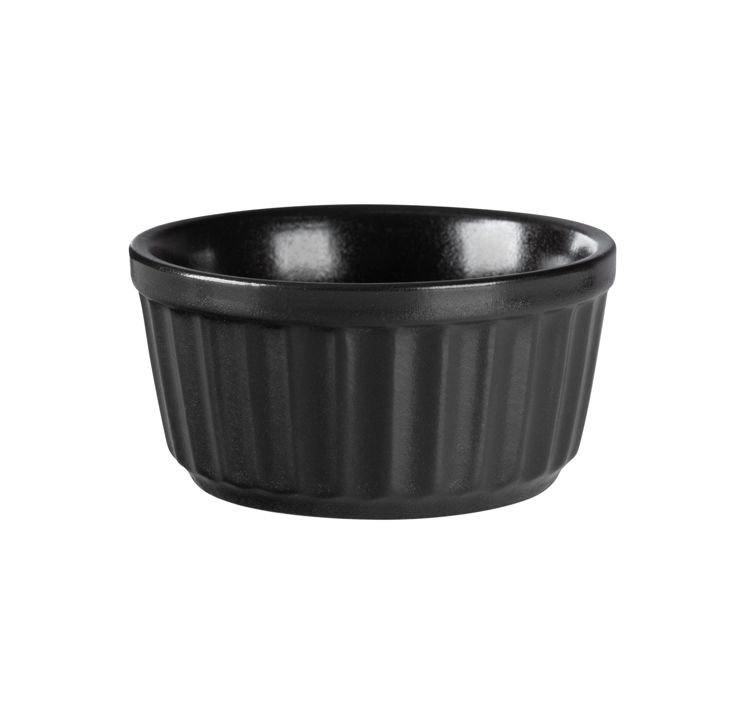 TEMPEST - BLACK - RIBBED RAMEKIN - 9CM (24)