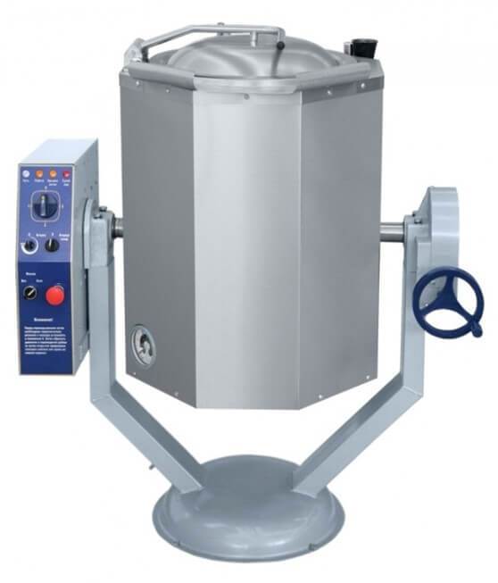 TILT PAN, INDIRECT BOILING PAN, 100LT, MANUAL TILT WITH MIXER
