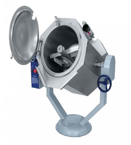 TILT PAN, INDIRECT BOILING PAN, 60LT, MANUAL TILT WITH MIXER