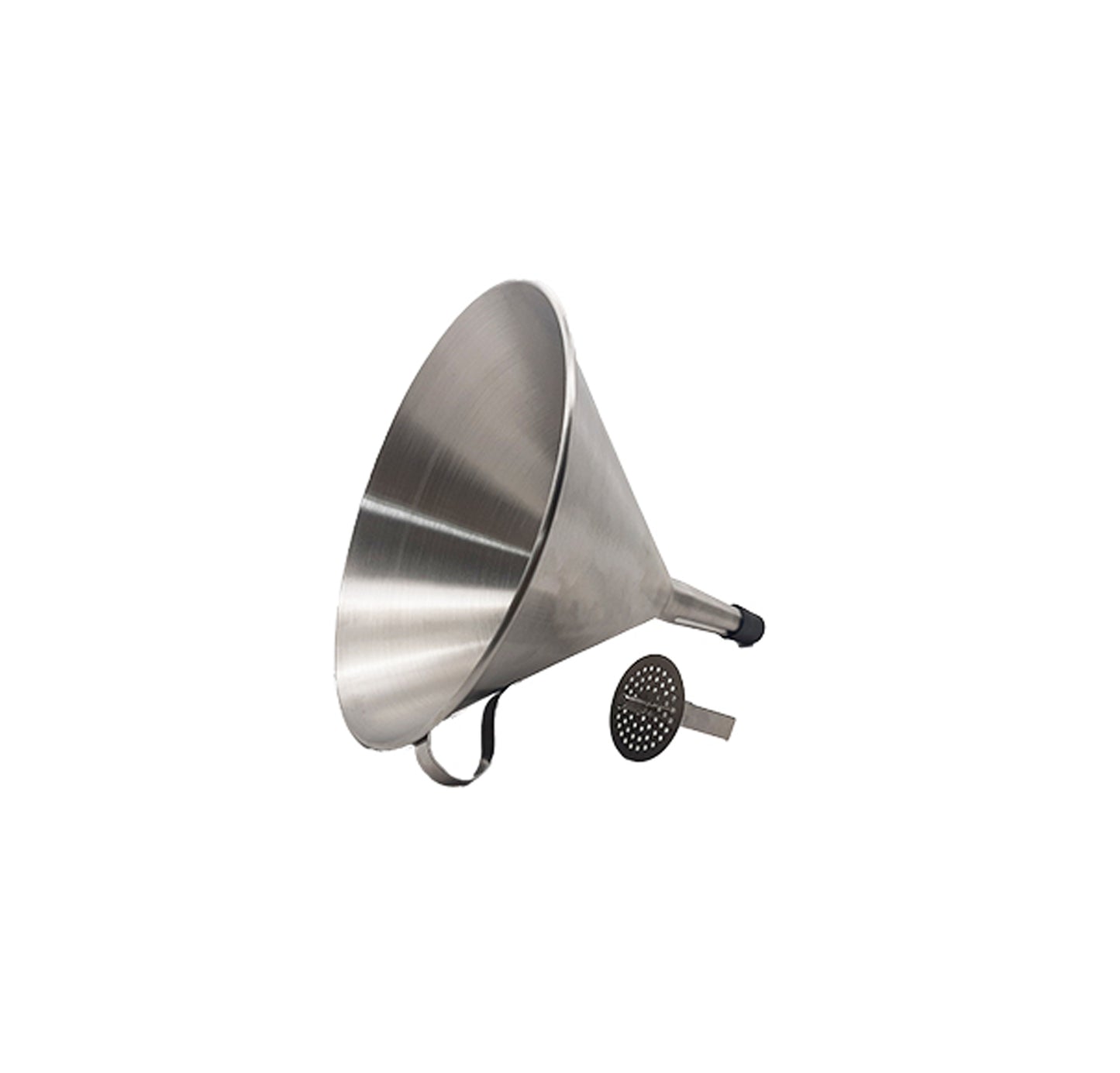 FUNNEL ROUND - S/STEEL WITH REMOVABLE STRAINER - 120MM