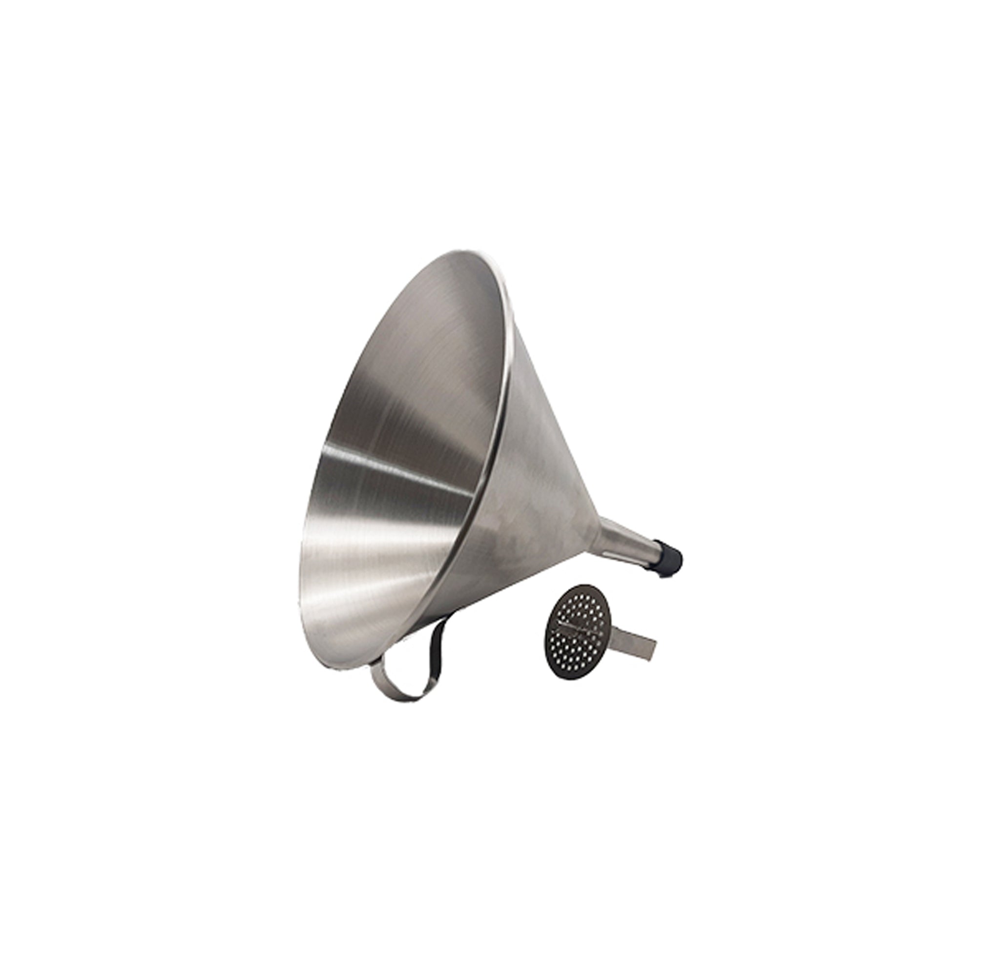 FUNNEL ROUND - S/STEEL WITH REMOVABLE STRAINER - 120MM