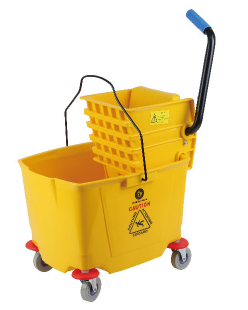 Plastic Bucket & Wringer- (Yellow) 32Lt