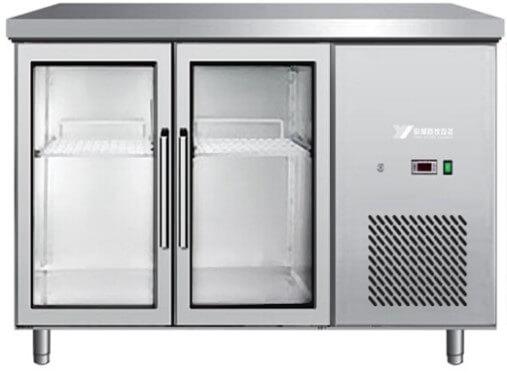 2 DOOR GLASS DOOR UNDERBAR 1390 X 700 X 850H NO LOCK AVAILABLE