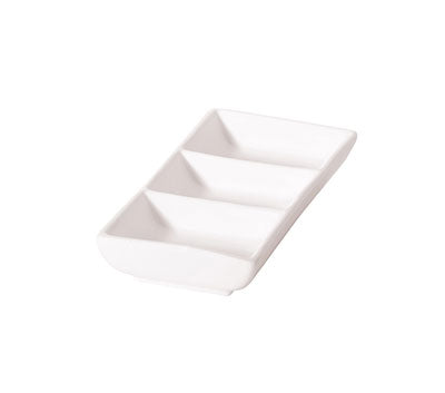 RECTANGLE 3 COMPT. DISH - 12CM (24)
