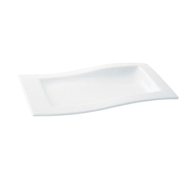 WAVE RIM RECT. PLATE - 28 X 19CM (6)