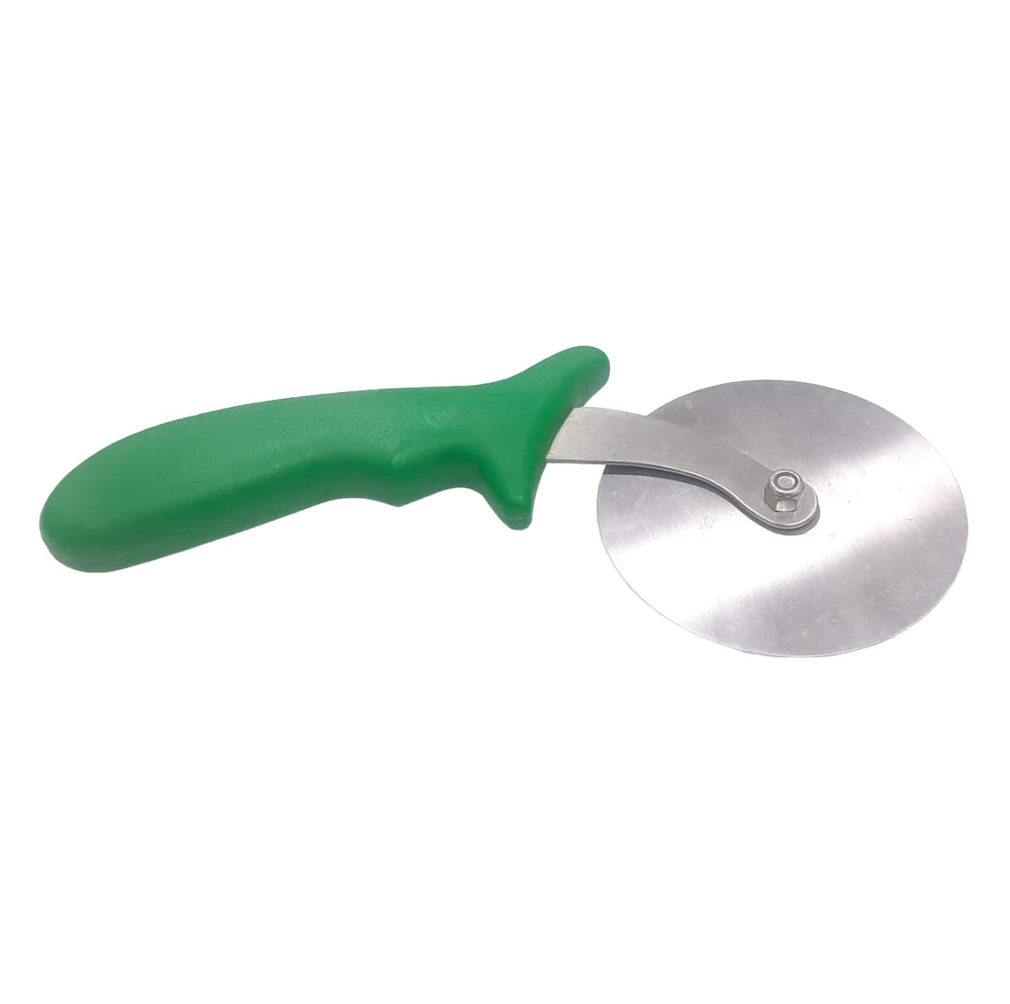 PIZZA CUTTER - (GREEN) PLASTIC HANDLE - 100MM