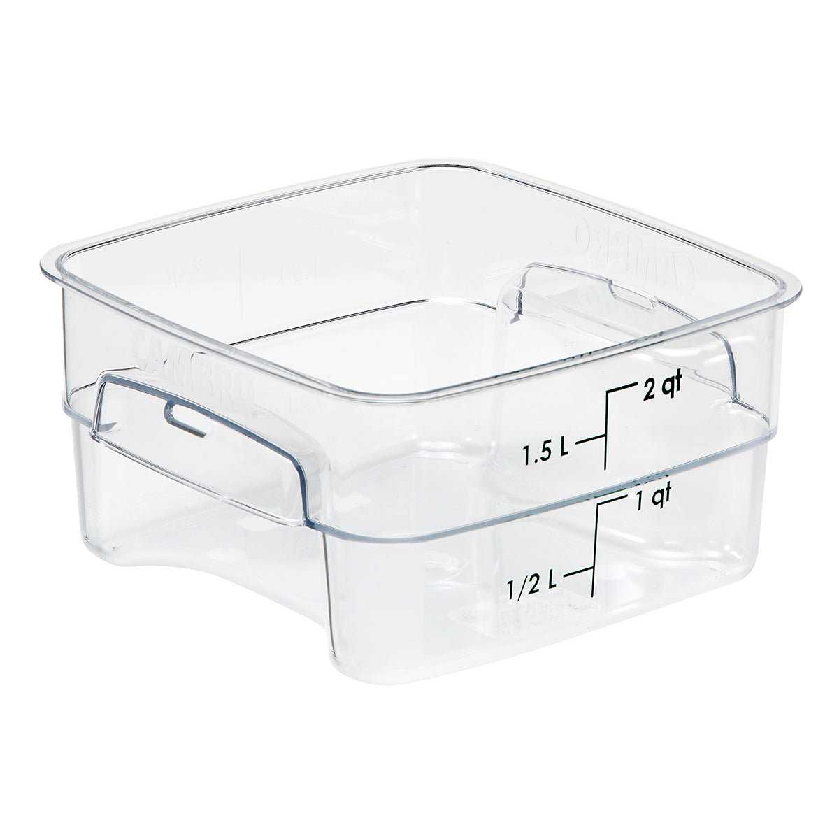 SQUARE POLYCARBONATE STORAGE CONTAINER CLEAR - 2LT
