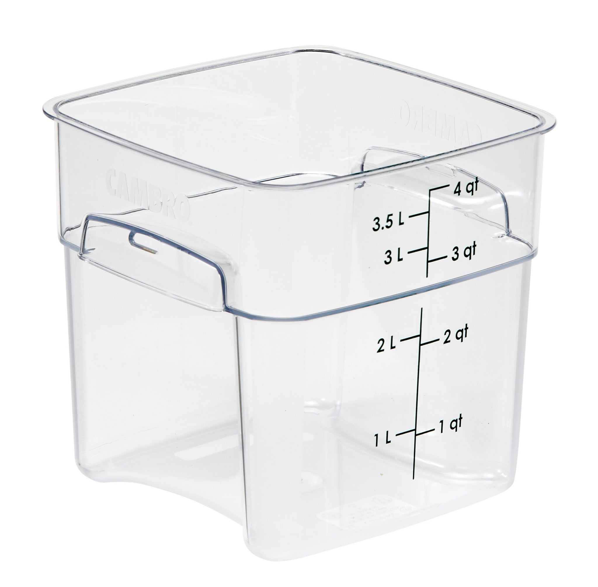 SQUARE POLYCARBONATE STORAGE CONTAINER CLEAR - 4LT