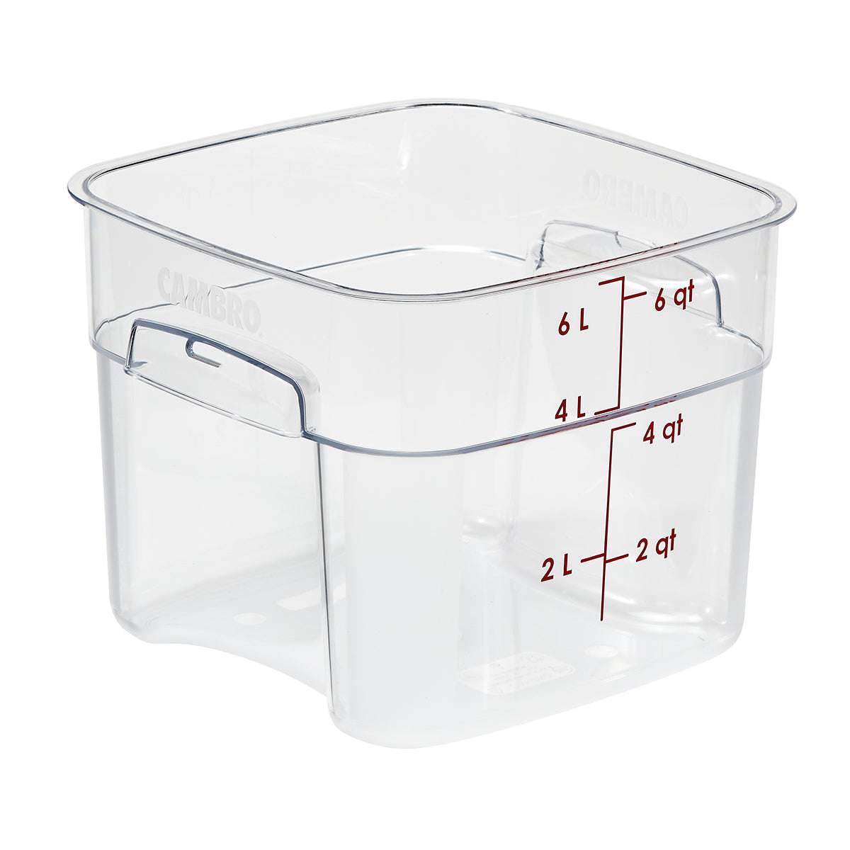 SQUARE POLYCARBONATE STORAGE CONTAINER CLEAR - 6LT