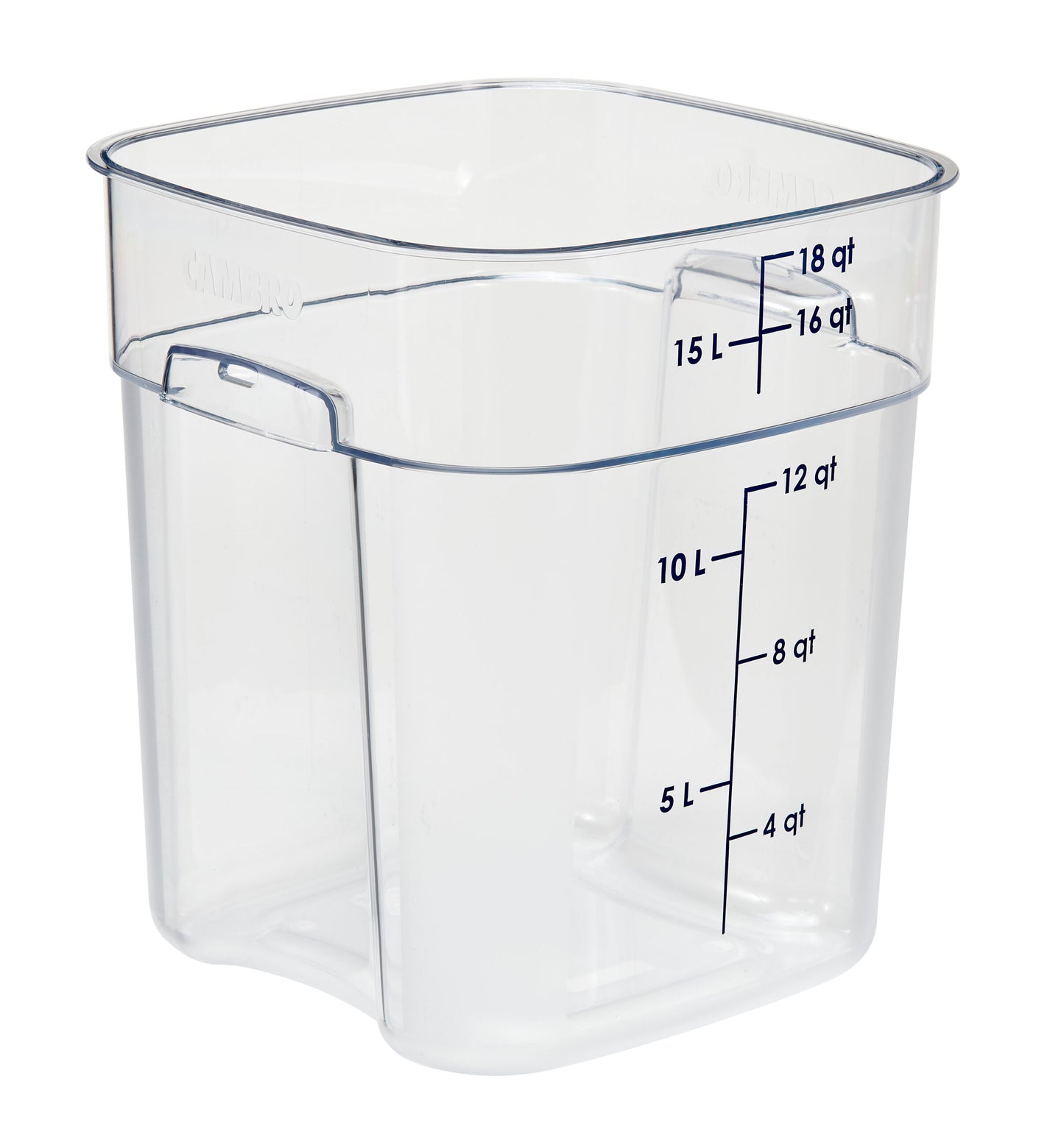 SQUARE POLYCARBONATE STORAGE CONTAINER CLEAR - 17LT