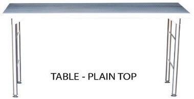 S/Steel 1840mm Plain top Table excluding splashback 0.7mm Grade 430