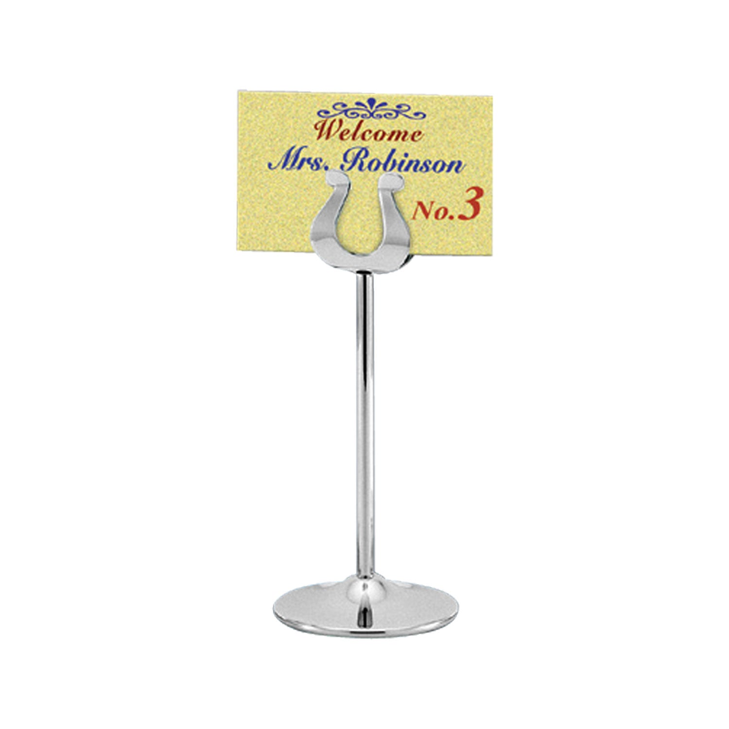 TABLE NUMBER STAND - S/STEEL - 200MM