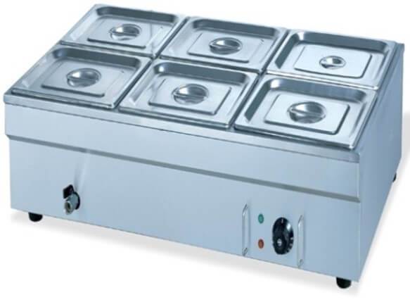 TABLE MODEL BAIN MARIE - INCLUDES 6 INSERTS+LIDS- 6 X 1/2