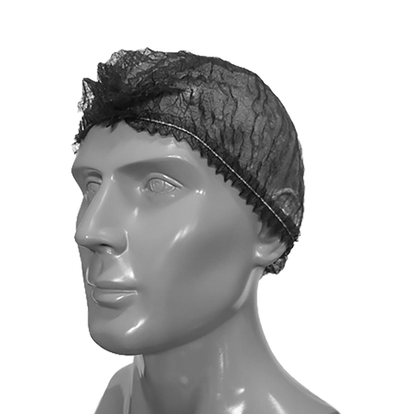 DISPOSABLE MOP CAPS - BLACK - PACK OF 100