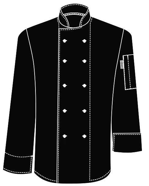 CHEFS UNIFORM DENIM JACKET BASIC LONG - SMALL