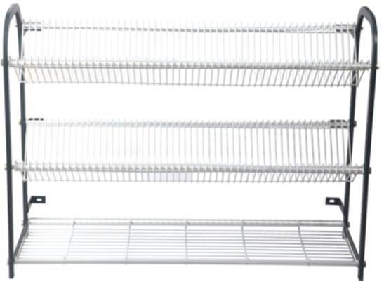 CROCKERY RACK 1100 WALL MOUNT 3 TIER 106 PLATES + CUP RACK